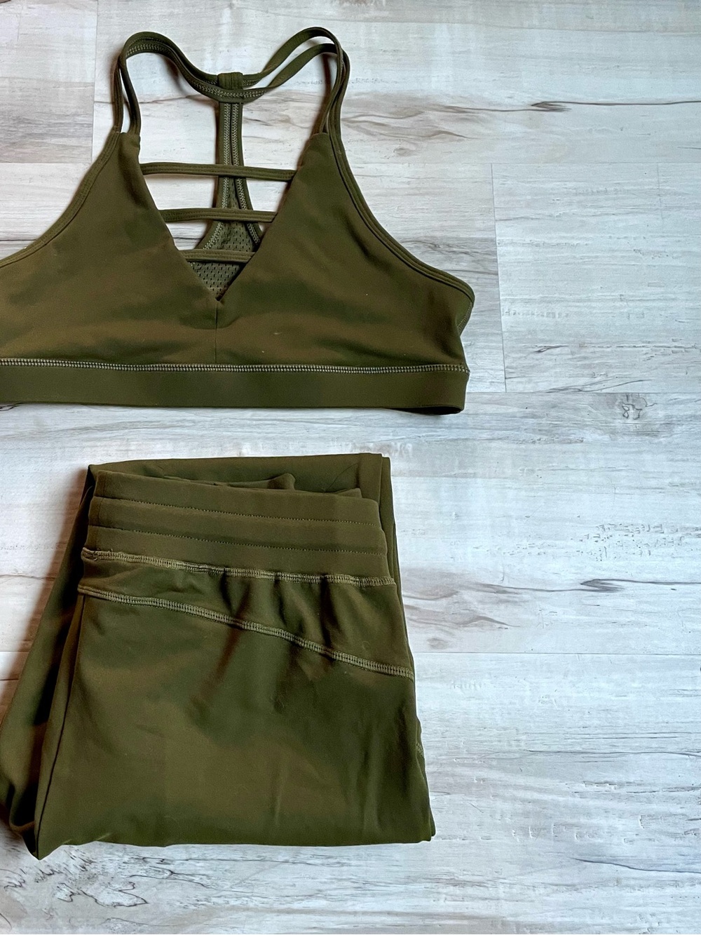 ZYIA Olive Green Track Joggers with Drawstring Waist Active set - Picture 16 of 16